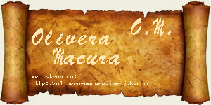 Olivera Macura vizit kartica